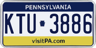 PA license plate KTU3886