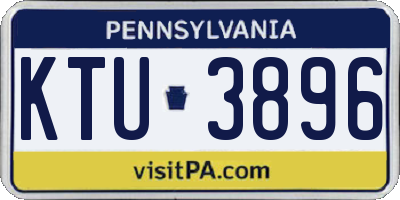PA license plate KTU3896