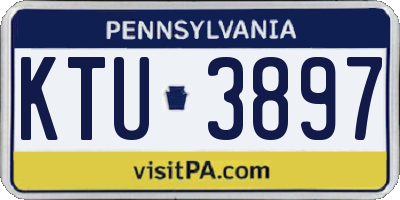 PA license plate KTU3897
