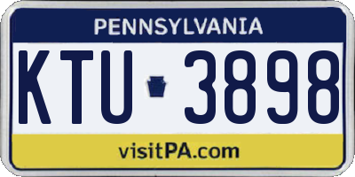 PA license plate KTU3898