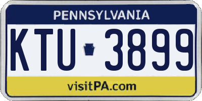 PA license plate KTU3899