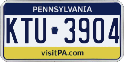 PA license plate KTU3904