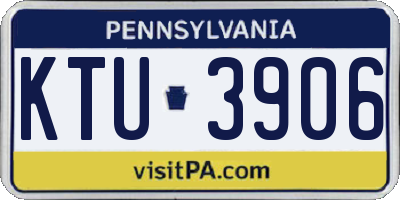PA license plate KTU3906