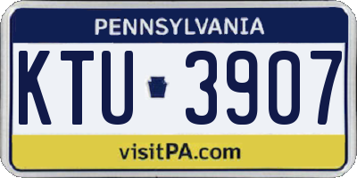 PA license plate KTU3907
