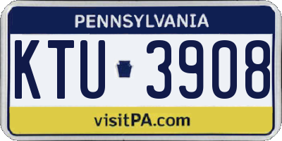 PA license plate KTU3908