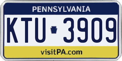 PA license plate KTU3909