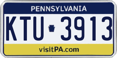 PA license plate KTU3913