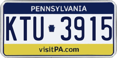 PA license plate KTU3915