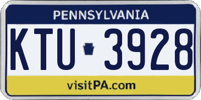 PA license plate KTU3928