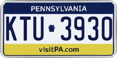 PA license plate KTU3930