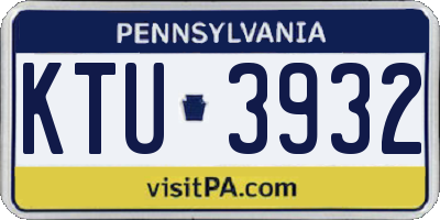 PA license plate KTU3932