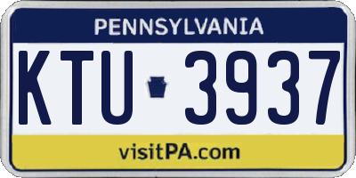 PA license plate KTU3937