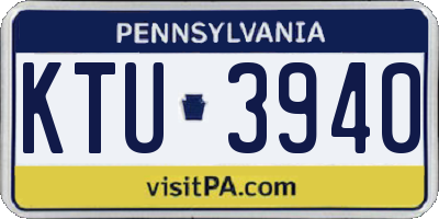 PA license plate KTU3940