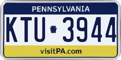 PA license plate KTU3944