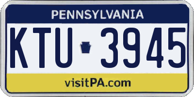 PA license plate KTU3945