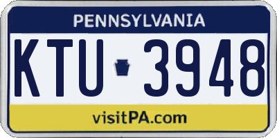 PA license plate KTU3948