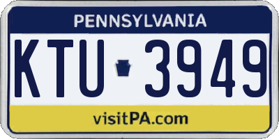 PA license plate KTU3949