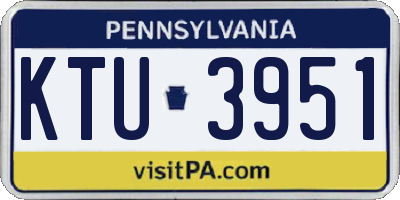 PA license plate KTU3951