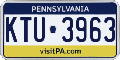 PA license plate KTU3963