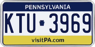PA license plate KTU3969