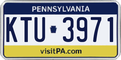 PA license plate KTU3971