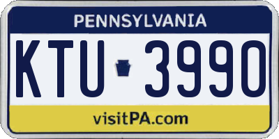 PA license plate KTU3990