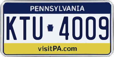 PA license plate KTU4009