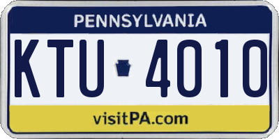 PA license plate KTU4010