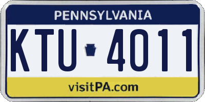 PA license plate KTU4011