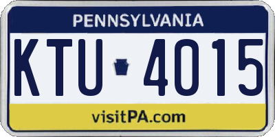PA license plate KTU4015