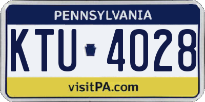 PA license plate KTU4028