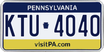 PA license plate KTU4040