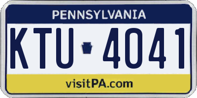 PA license plate KTU4041