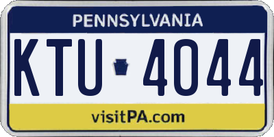 PA license plate KTU4044