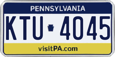 PA license plate KTU4045
