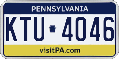 PA license plate KTU4046