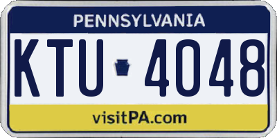 PA license plate KTU4048