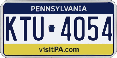PA license plate KTU4054