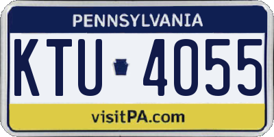 PA license plate KTU4055