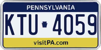 PA license plate KTU4059