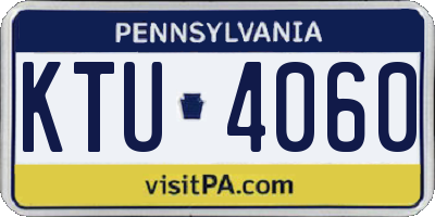 PA license plate KTU4060