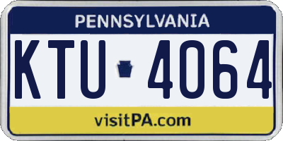 PA license plate KTU4064