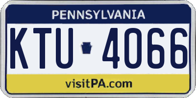 PA license plate KTU4066