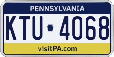 PA license plate KTU4068