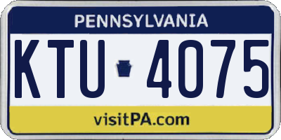 PA license plate KTU4075