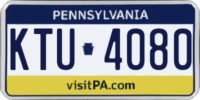 PA license plate KTU4080