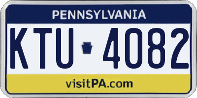 PA license plate KTU4082
