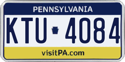 PA license plate KTU4084