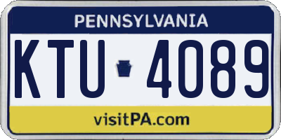 PA license plate KTU4089