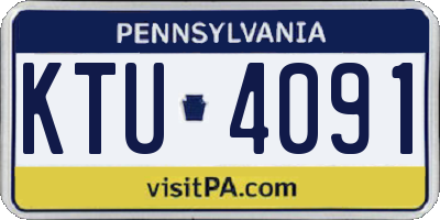 PA license plate KTU4091